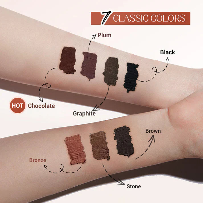 Avant après maquillage des yeux avec eyeliner gel Luméra