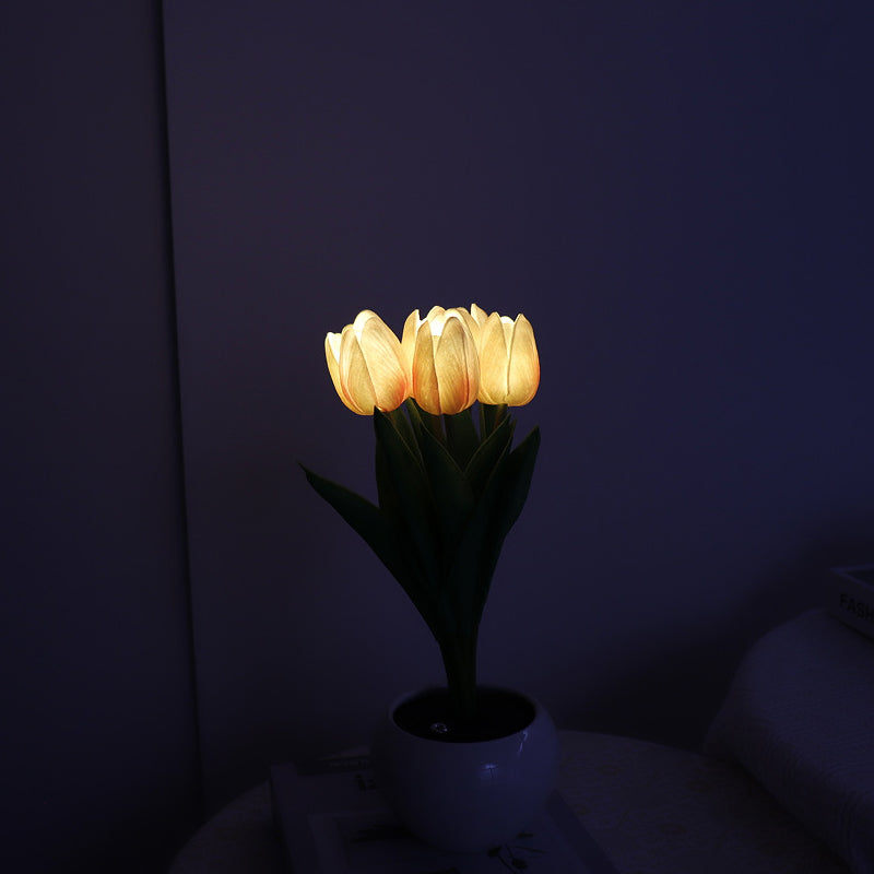Lampe de table fleurie LumaBloom – Lumière chaude