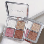 Palette d'enlumineurs pour le visage | 4 couleurs nacrées cuites | Résistante à l'eau | Éclat naturel