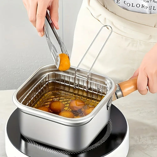 Batterie de cuisine Cuisiva en acier inoxydable avec poêles et casseroles carrées
