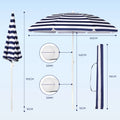 Parasol de Terrasse & Plage | Canopée 160 cm | Polyester Imperméable, Armature en Acier & Protection UV