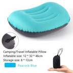 Coussin de Plein Air Gonflable | Soutien Ergonomique pour le Cou | Housse en Polyester Légère