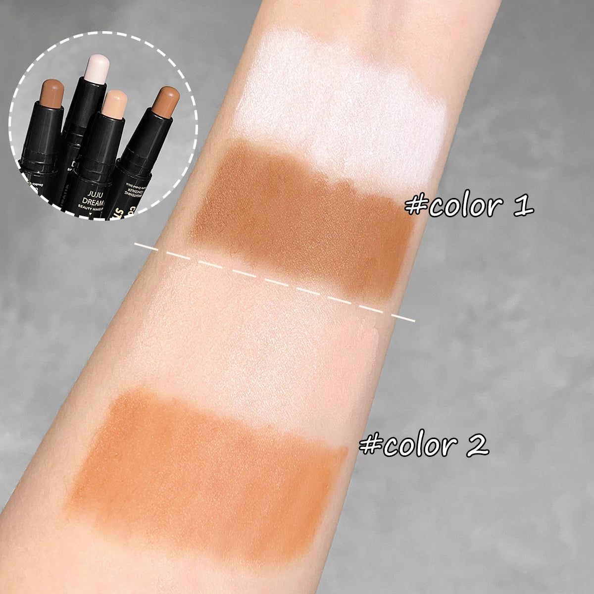 Stylo Contour Double Embout | Fond de Teint Crème & Anticernes | Couvrance Longue Durée