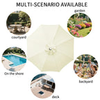 Toile de parasol de remplacement | Design ventilé et imperméable | Polyester