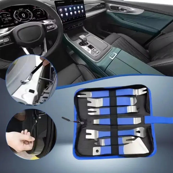 TrimForce™ - Kit 7 Outils Démontage Panneaux Voiture Sans Rayures