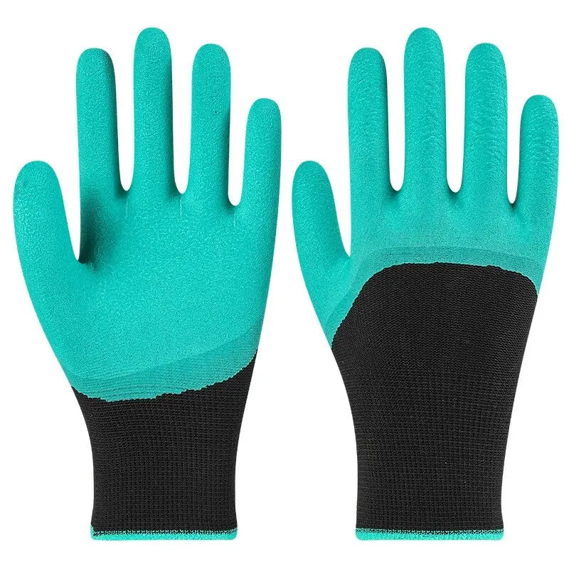 Gants de jardinage | Griffes intégrées pour creuser | Latex résistant aux perforations | Prise en main confortable