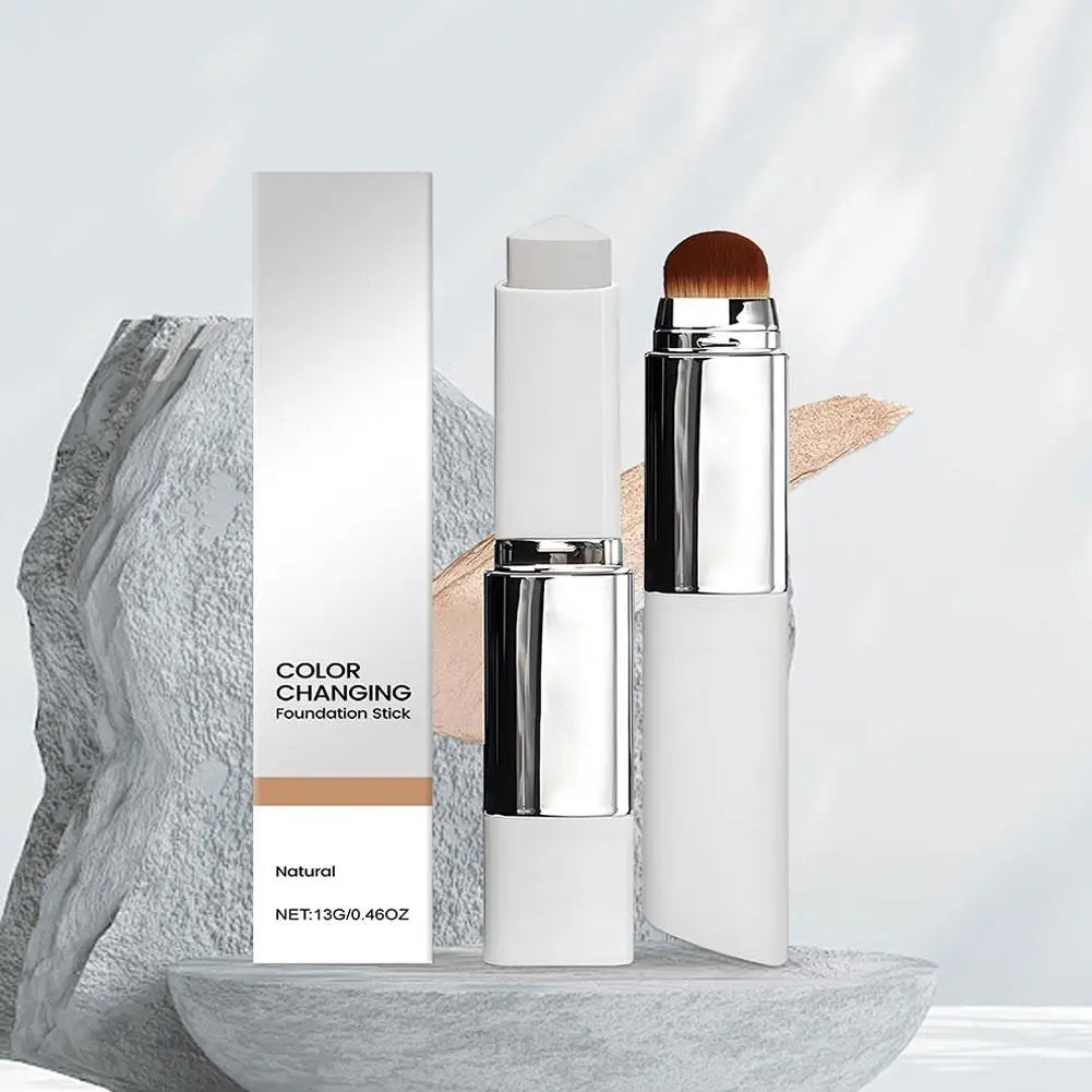 Fond de Teint Stick Adaptatif Couleur | Teinte Universelle | Double Embout avec Pinceau | Formule Hydratante