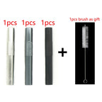 Pailles Réutilisables | Aluminium avec Brosse de Nettoyage | Pack Multiple, Couleurs Variées