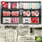 Organisateur de congélateur | Design empilable vertical | Résistant aux odeurs et facile à nettoyer | Lot de 4