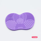 Tampon Nettoyeur de Pinceaux de Maquillage en Silicone | Surface Texturée à Gommage & Ventouse | Nettoyage en Profondeur