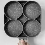 Poêle de cuisson multi-compartiments pour petit déjeuner maison