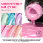 Set de vernis gel pour ongles œil de chat | Effet magnétique perle aurore boréale | Lot de 6 | Tenue longue durée