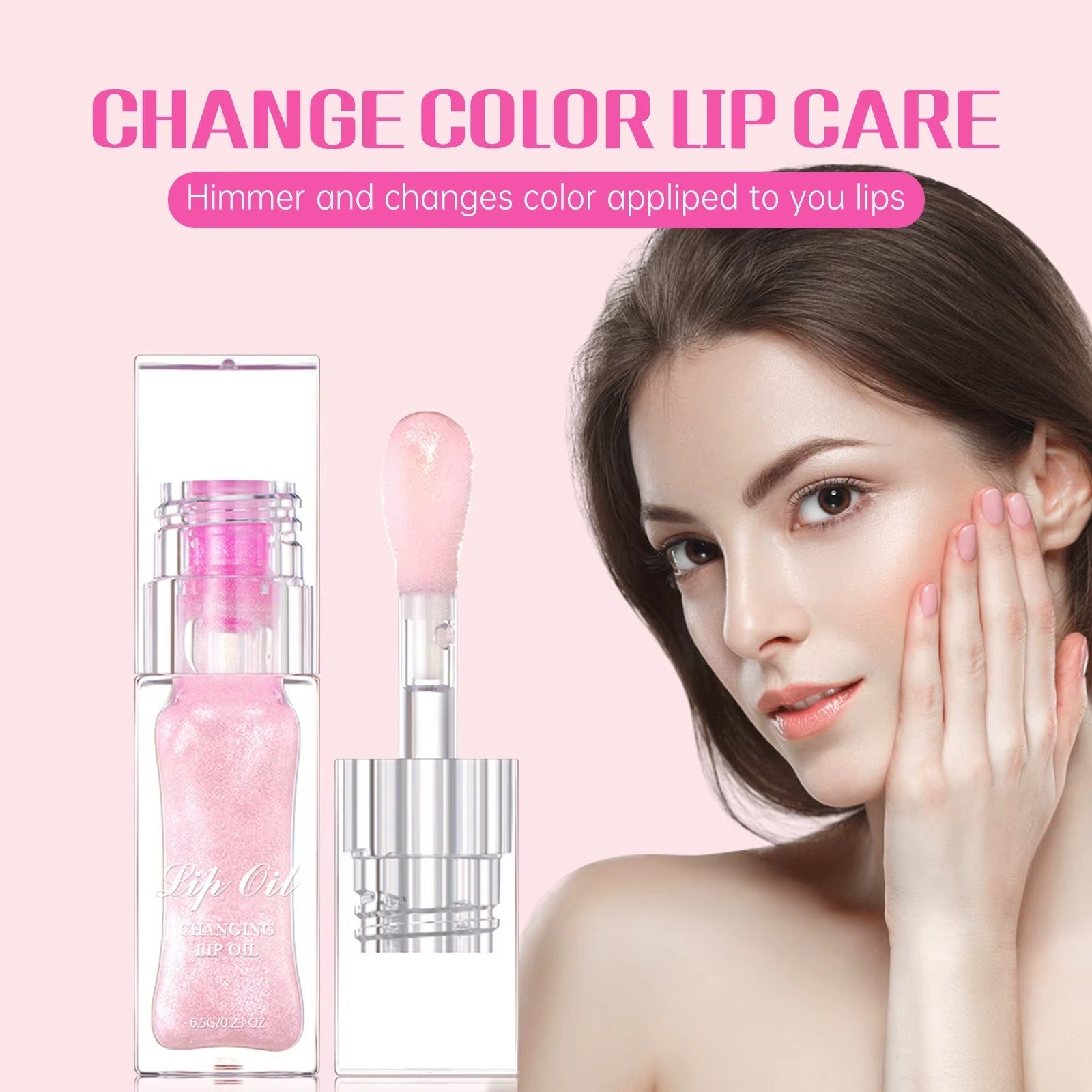 Huile à lèvres pour femmes | Teinte adaptative changeant de couleur | Vitamine E & miel | Soin hydratant
