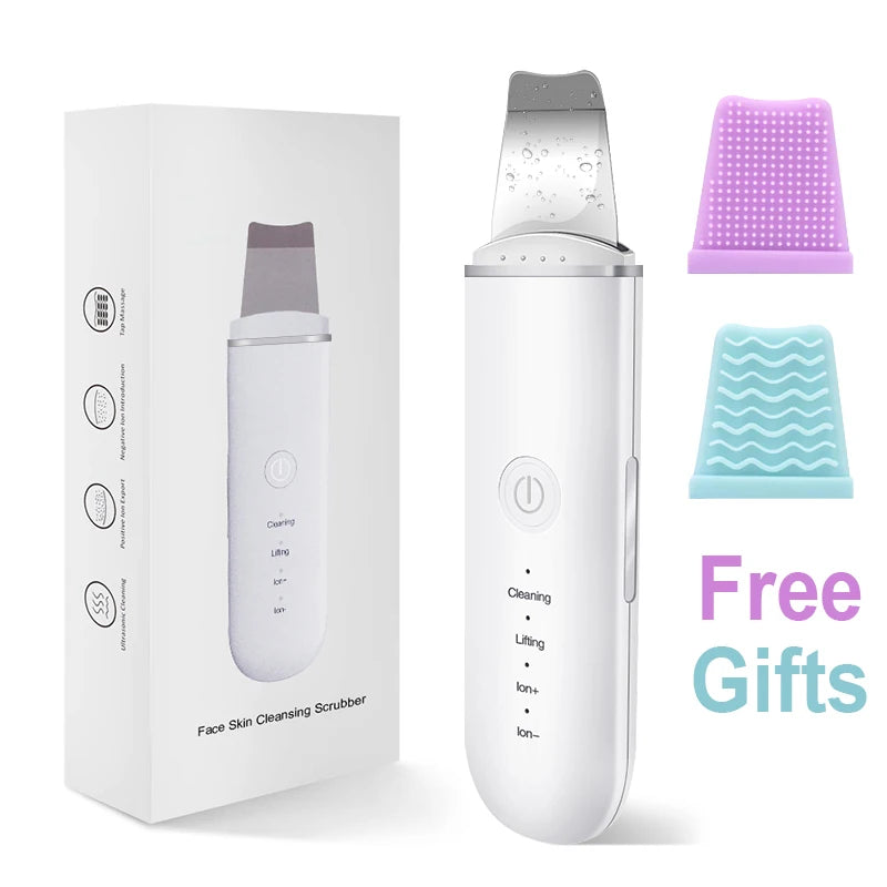 Brosse Ultrasonique pour Visage | Nettoyage Profond & Absorption du Sérum | Rechargeable par USB | 2 Têtes en Silicone