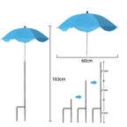 Parasol pour Plantes | Hauteur Réglable | Couverture 60 cm, Polyester Anti-UV | Résistant aux Intempéries