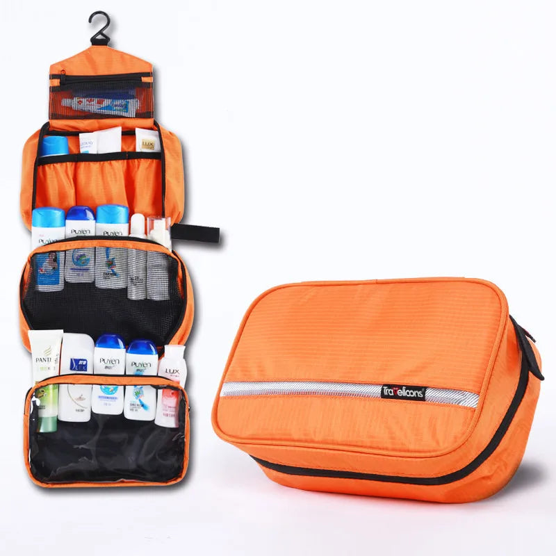 Trousse de toilette pour hommes et femmes | Grand organisateur déperlant | Compartiments intérieurs en nylon Oxford