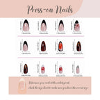 Ongles Press-On pour Femmes | Forme Amande 3D Floral Art de Plage | Ensemble Complet 24 pièces