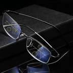 Lunettes progressives pour adultes | Verres adaptatifs | Protection contre la lumière bleue et les UV | Confort optimal