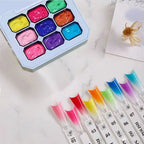 Ensemble de vernis à ongles 9 couleurs pour techniciens et débutants | Gel dégradé à haute saturation | Teintes pour manucure française