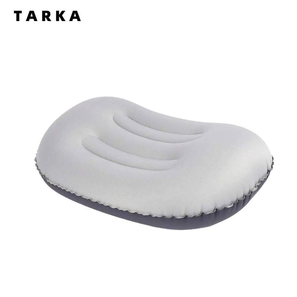 Coussin de Plein Air Gonflable | Soutien Ergonomique pour le Cou | Housse en Polyester Légère