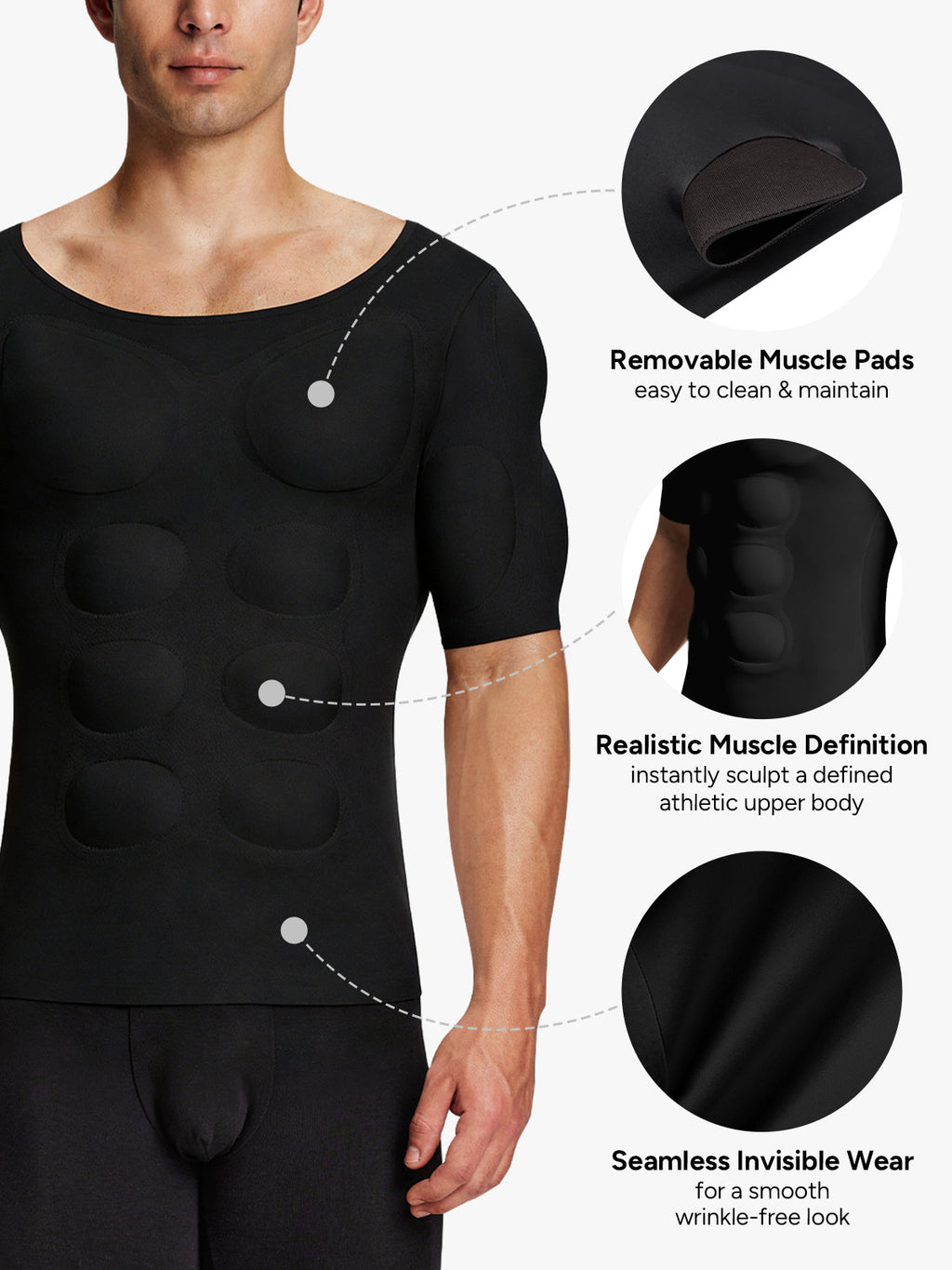 PosturePro - T-Shirt Sculptant Invisible pour Posture et Muscles
