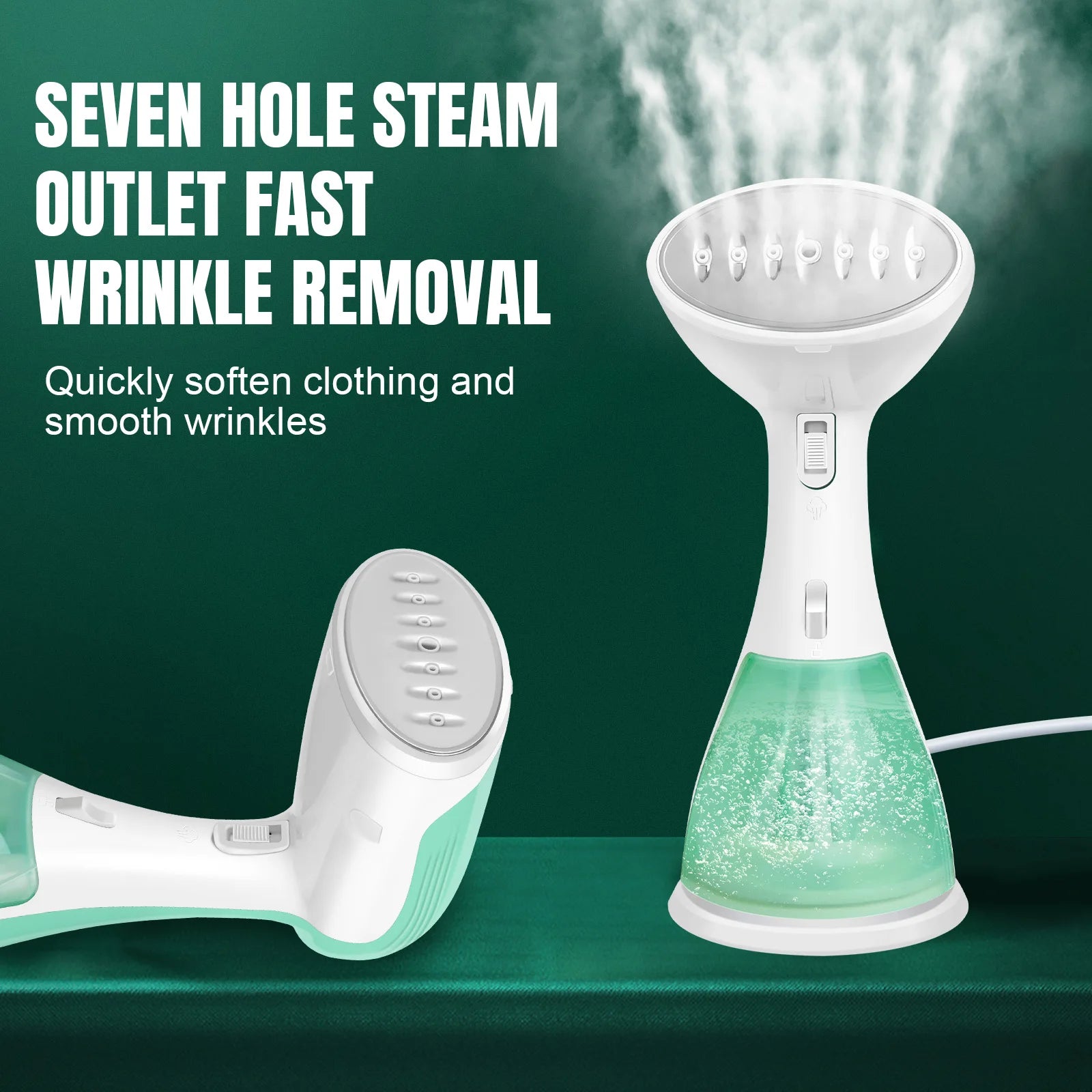 Défroisseur Portable | Chauffage Rapide & Vapeur Uniforme | Réservoir d'Eau 300ml | Idéal Voyage