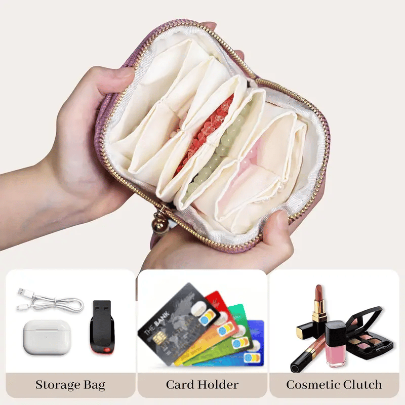 Pochette de rangement à bijoux légère et pratique pour déplacements