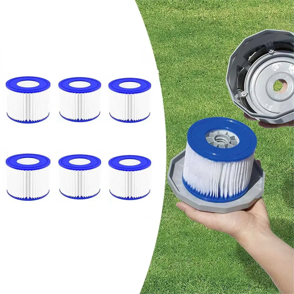Cartouche de Filtre pour Bain à Remous et Spa | Filtration Haute Efficacité | Lot de 6 Remplacements | Maintient l'Eau Propre