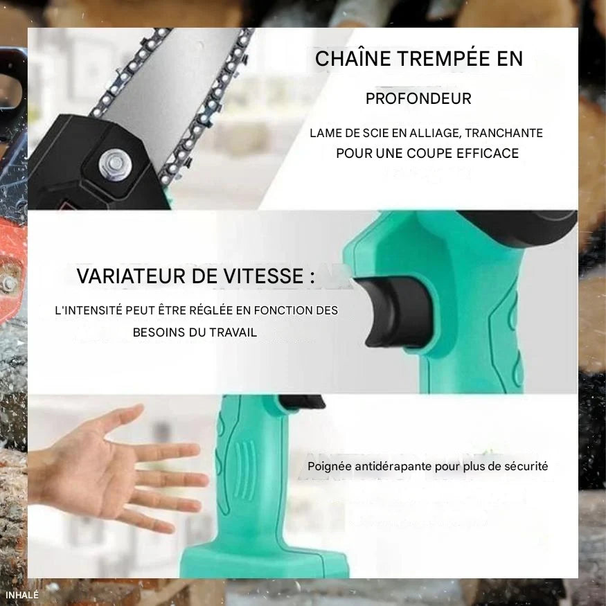 TurboSaw™ - Tronçonneuse Sans Fil Compacte Haute Performance