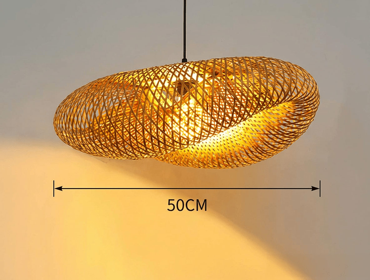Suspension en bambou LumiBamboo – Lumière naturelle