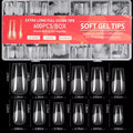 Ongles Press-On | Pleine Couverture Carré Style Français | Finition Mi-Givrée & Gel Trempable | 600pcs