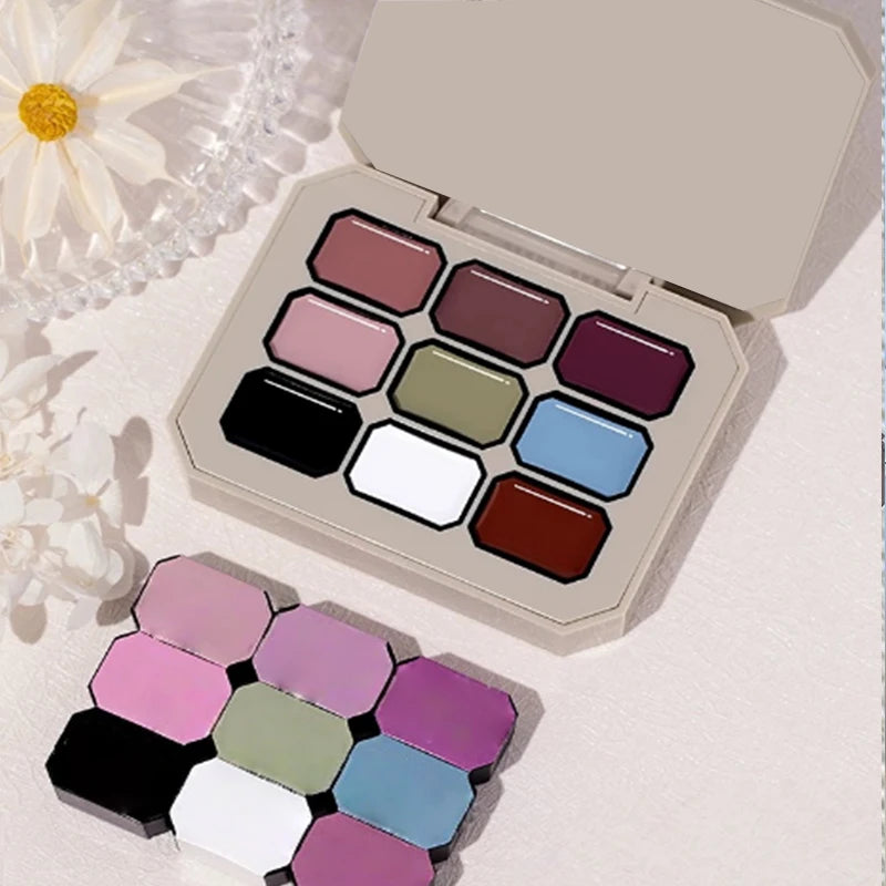 Ensemble de vernis à ongles 9 couleurs pour techniciens et débutants | Gel dégradé à haute saturation | Teintes pour manucure française