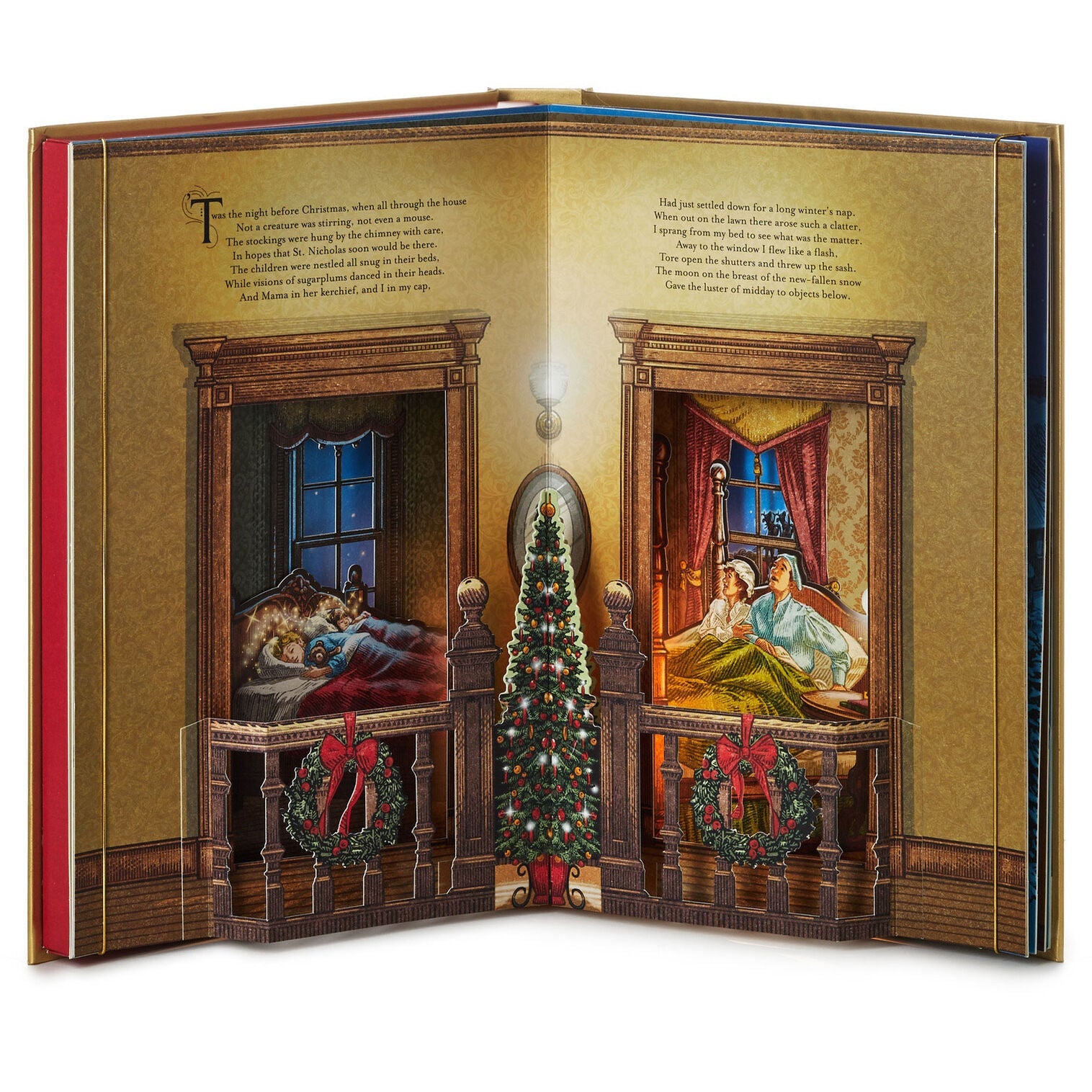 WonderTale™ - Livre Pop-Up Merveilleux de la Veille de Noël avec Lumières et Sons
