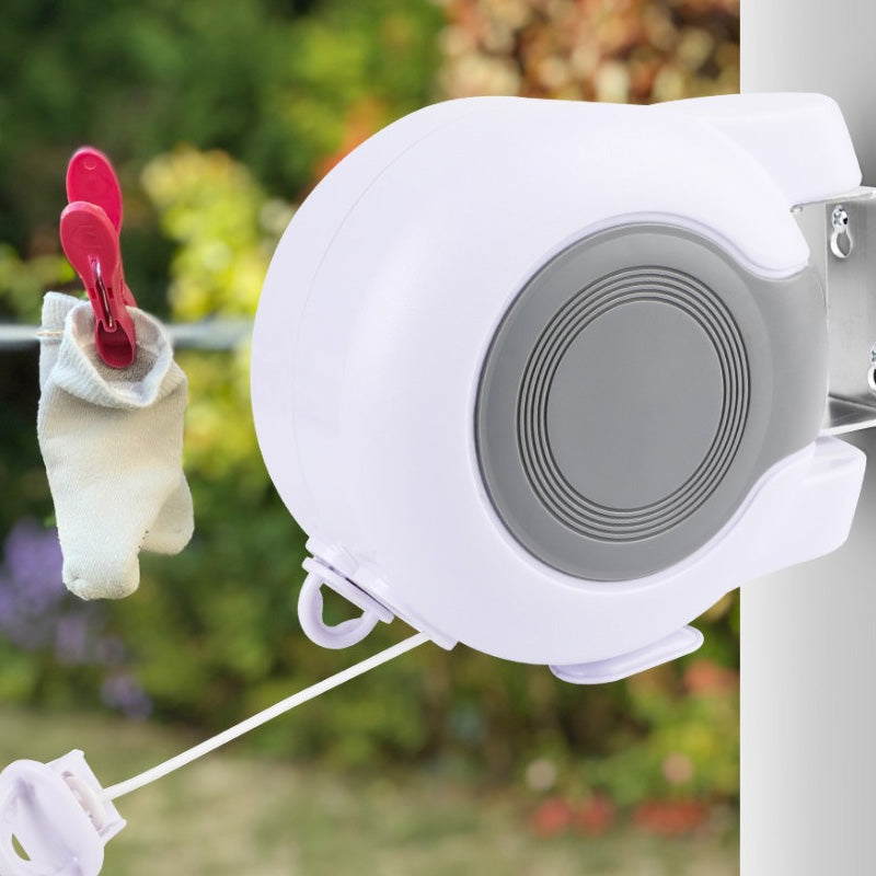 Corde à linge extensible | 30m rétractable gain de place | Résistant aux intempéries | Intérieur & extérieur