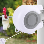 Corde à linge extensible | 30m rétractable gain de place | Résistant aux intempéries | Intérieur & extérieur