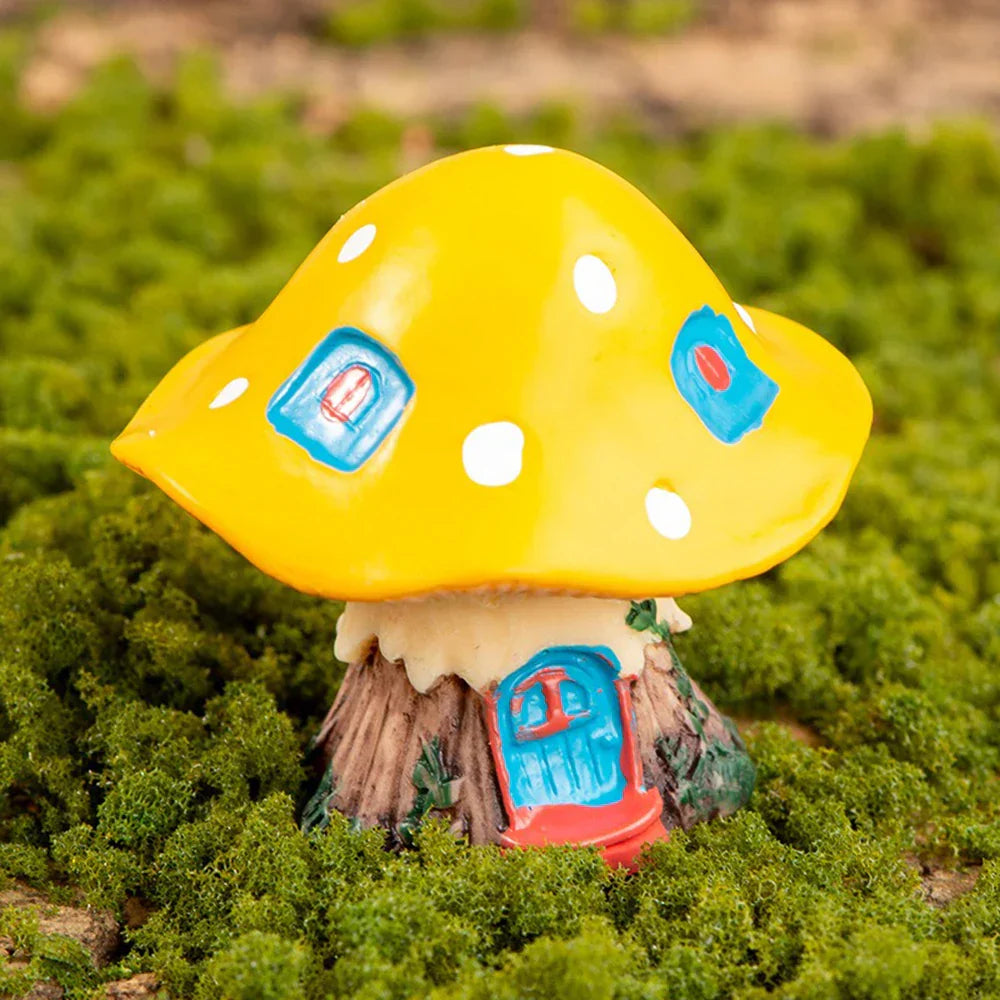 Mini Ornement Champignon | Résine Résistante aux Intempéries | Terrariums & Pots de Fleurs