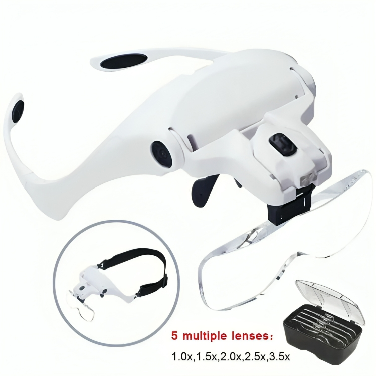 FocusMate™ - Loupe Mains Libres Grossissement LED Intégré