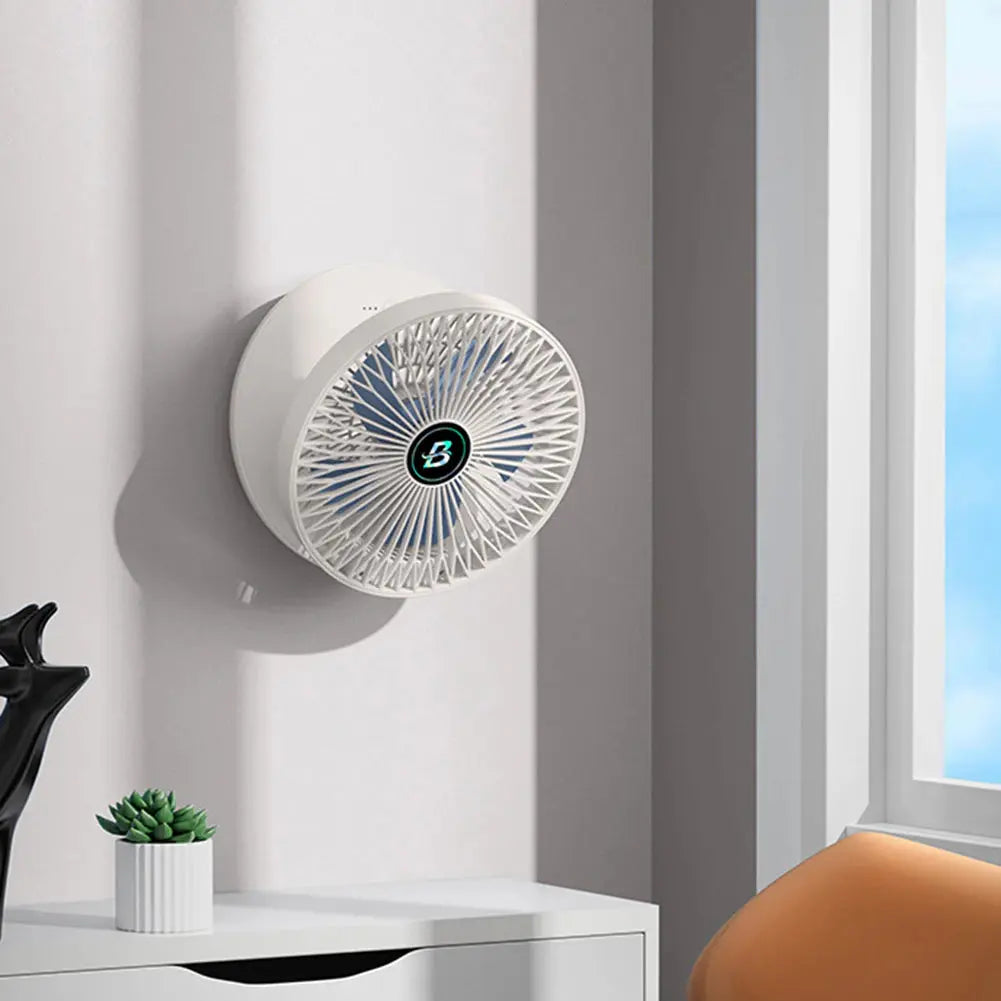 Ventilateur pliable portable | Double usage bureau et murale | Rechargeable USB, silencieux et longue autonomie