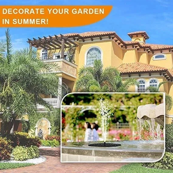 SunLuxe - Fontaine Solaire Autonome pour Jardin et Bassin