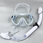 Masque de plongée intégral pour adultes | Vue panoramique | Verre trempé et silicone | Tuba à embout sec