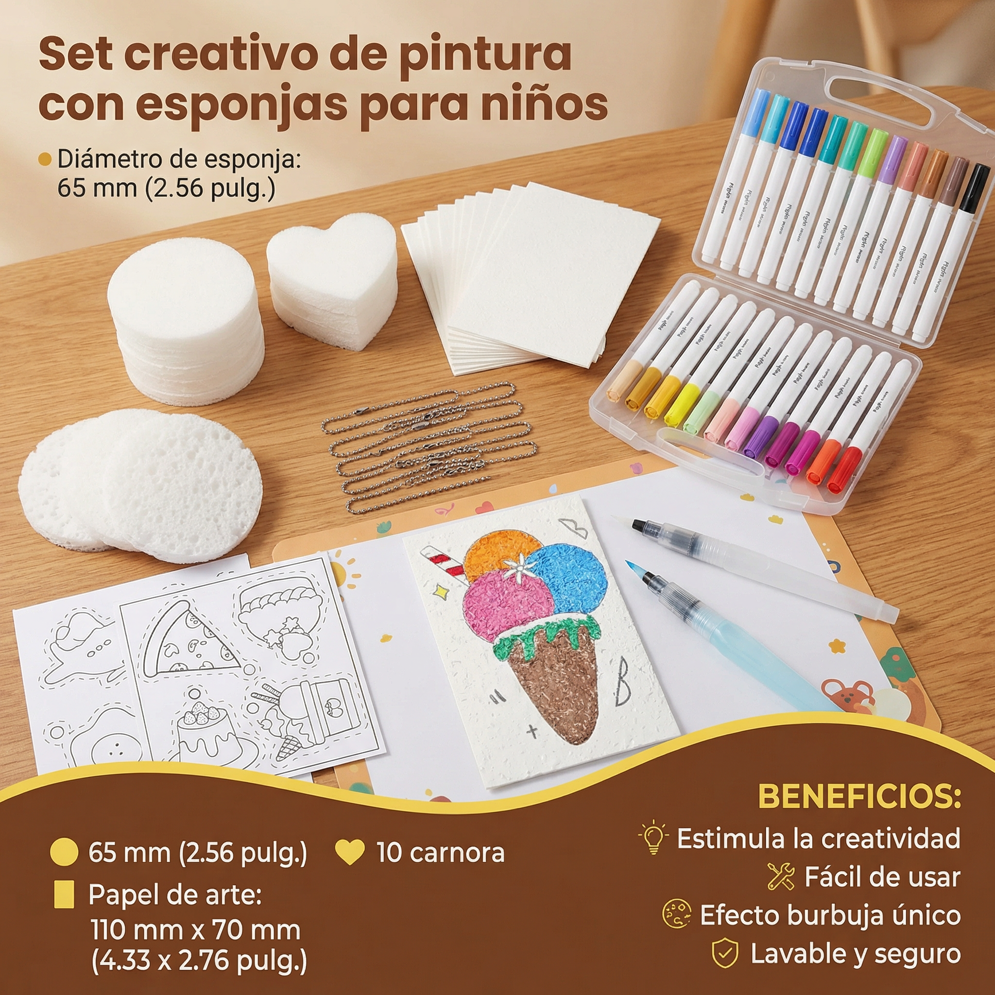 BubbleCraft - Kit de Peinture Artistique à Bulles pour Enfants