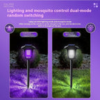 Piège à moustiques solaire | LED violette et blanche double | Autonomie de 8 à 10 heures | Jardin et terrasse