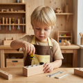 FocusCraft - Set de Jeu Montessori en Bois pour Enfants