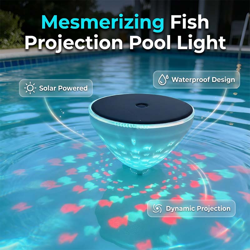AquaGlow - Lumière de piscine solaire qui brille toute la nuit