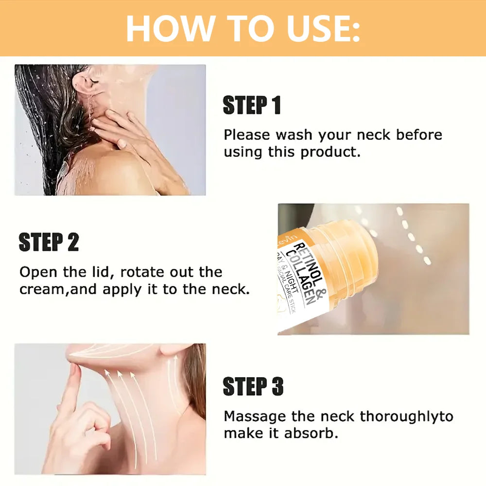 Crème Visage & Cou | Rétinol & Collagène | Tenseur & Raffermissant | Réduction des Rides