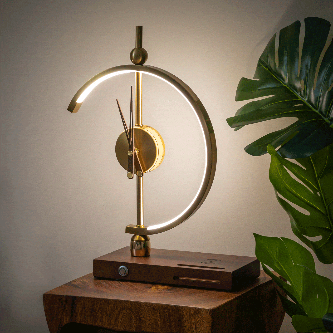 GlowCharge - Bureau Transparent, Éclairage Lumineux, Charge Sans Fil Facile pour Téléphone