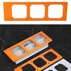 SmartSlot™ - Gabarit Aluminium Triple Prise Encastrement Précision