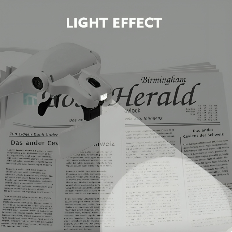 FocusMate™ - Loupe Mains Libres Grossissement LED Intégré