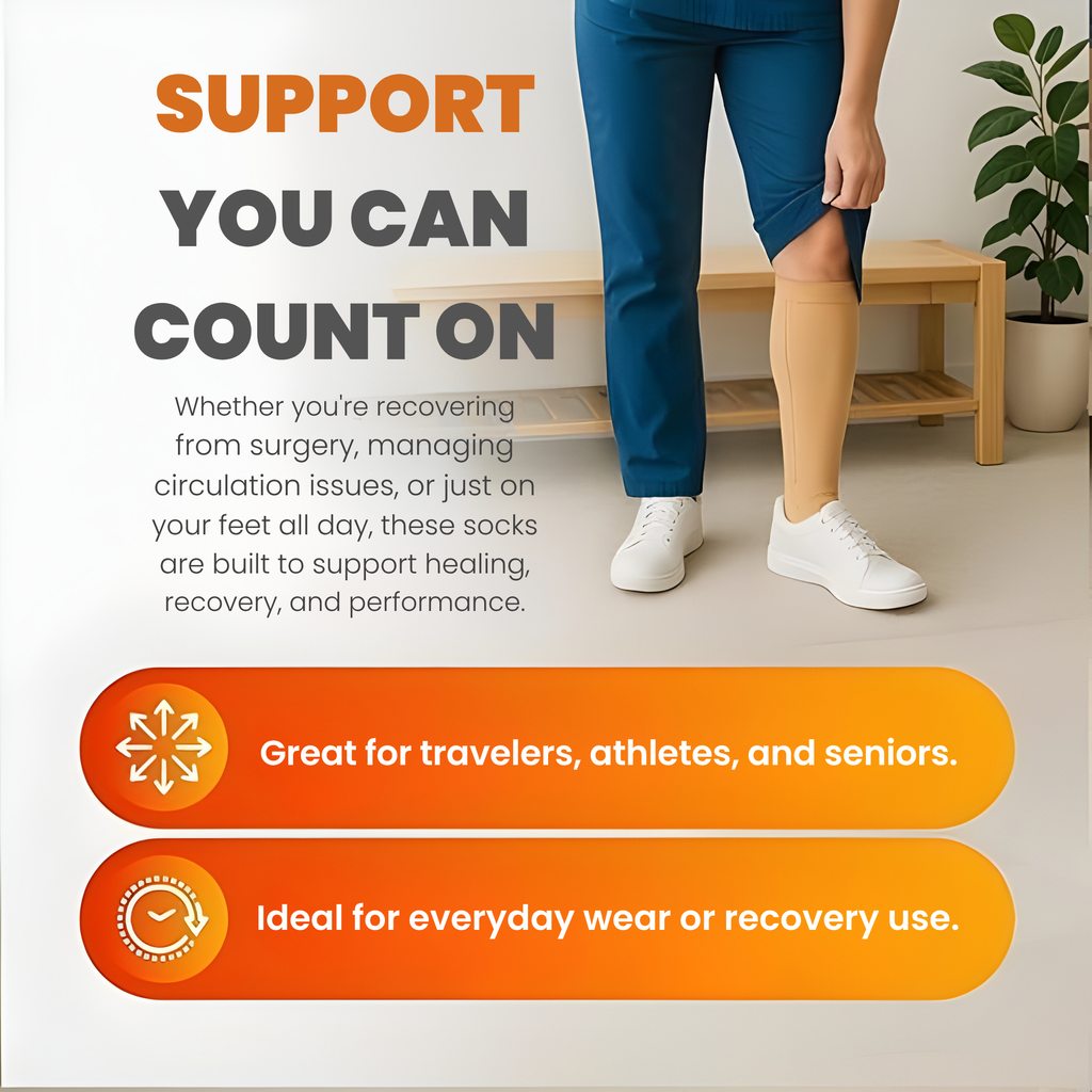 ReliefZip™ - Chaussettes de Compression avec Fermeture Éclair