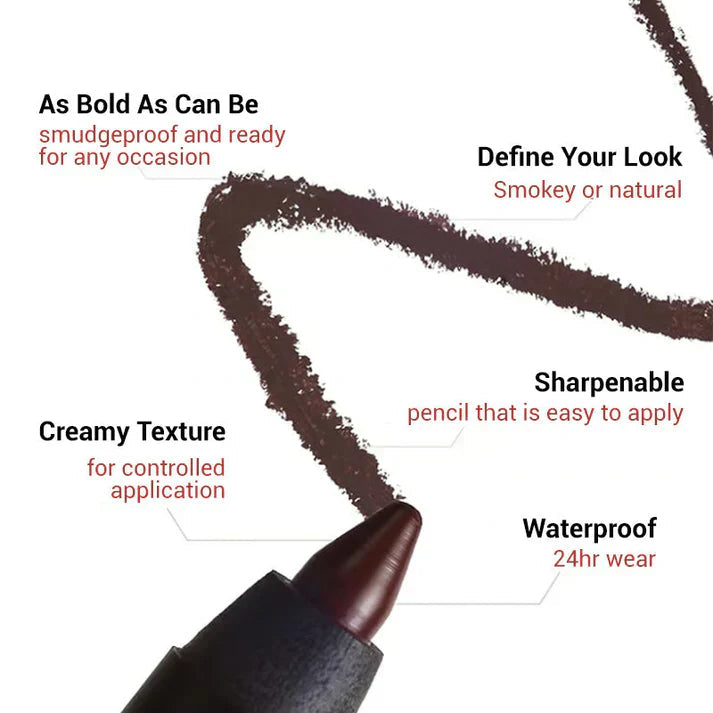 Trait d'eyeliner net et longue tenue sur œil maquillé